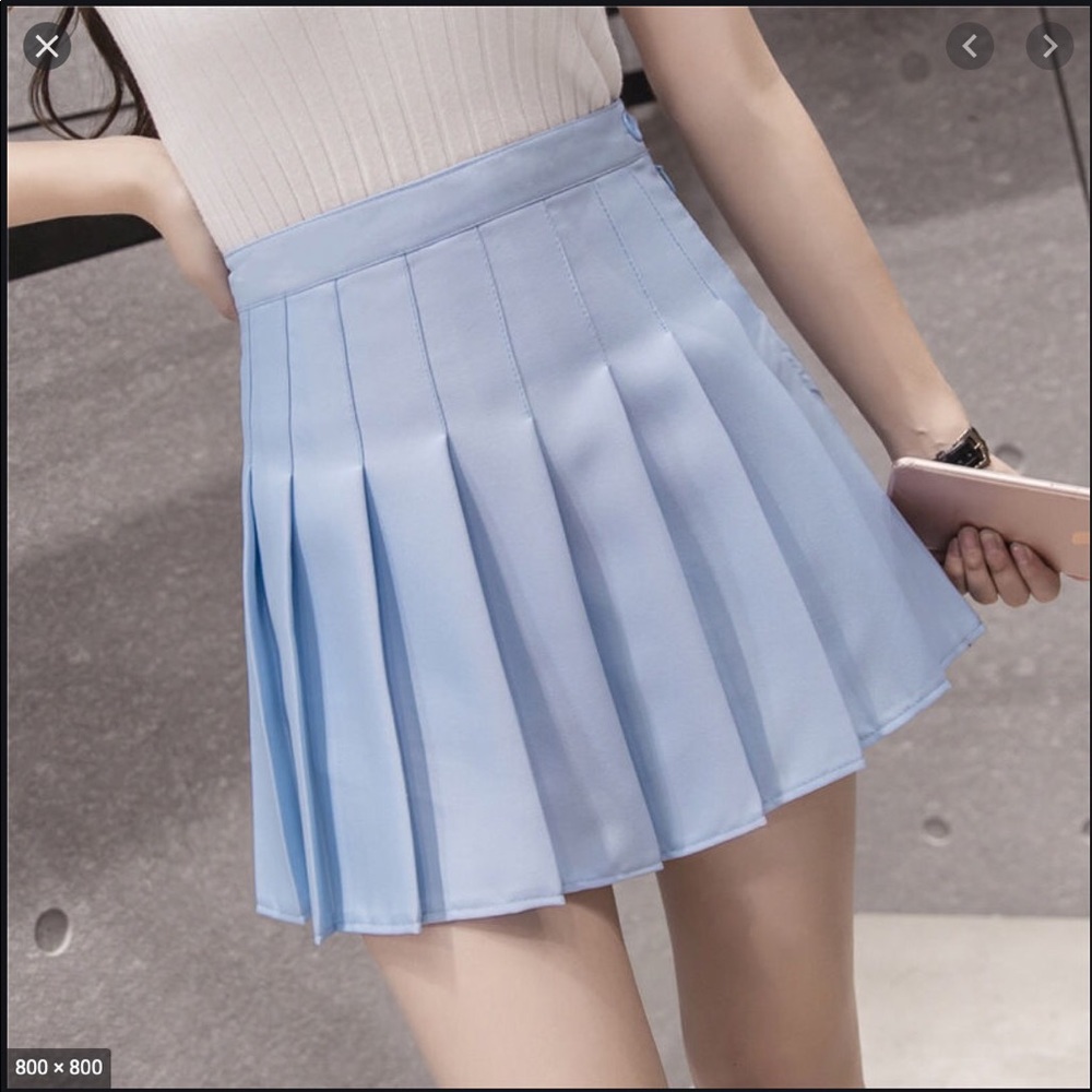 BRAND NEW Sky Blue Pleated Skirt